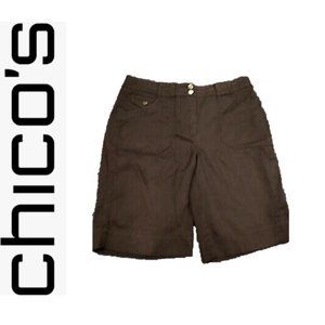 🌸 CHICO'S MUDDIN SHORTS CHOCOLATE